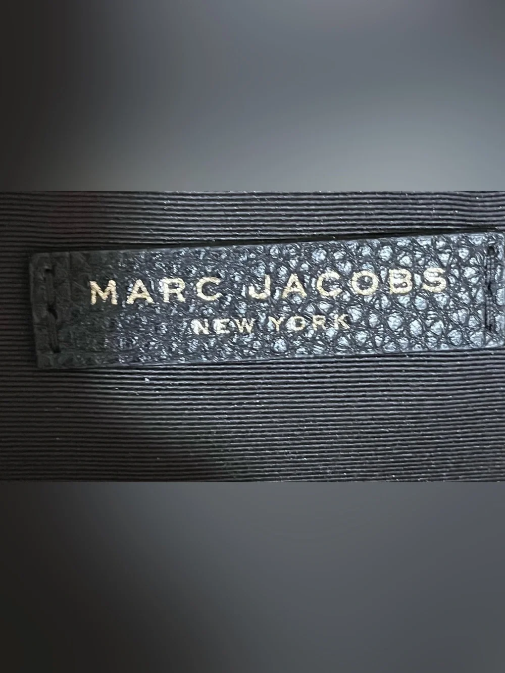 Marc Jacobs Black Pebbled Leather Round Crossbody Bag w/ Guitar Strap